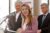 MIKE DEAL / FREE PRESS
                                Families, Children and Social Development Minister Jenna Sudds, flanked by MP Dan Vandal (left) and Minister of Sport Terry Duguid, was at St. Boniface Hospital to announce the new spaces.